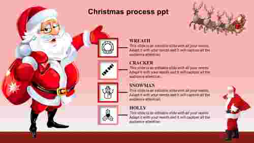 christmas powerpoint template-christmas -process-4-red